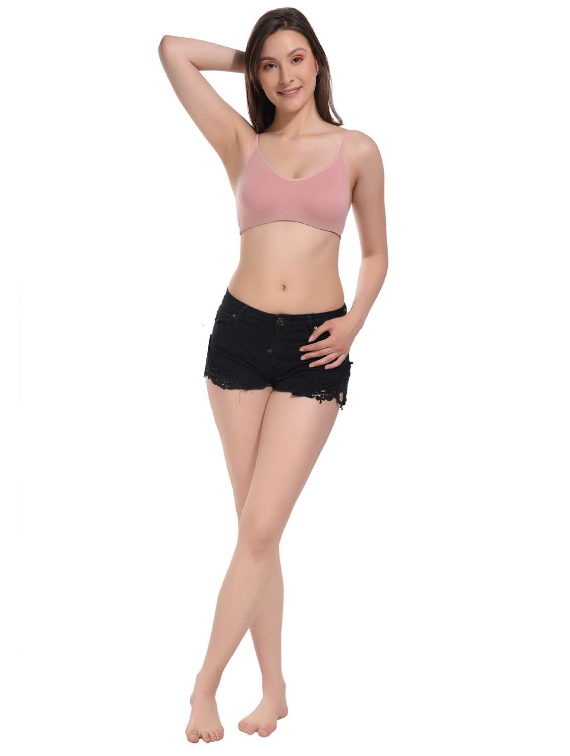 peach cotton tshirt bra - 21367130 -  Standard Image - 3