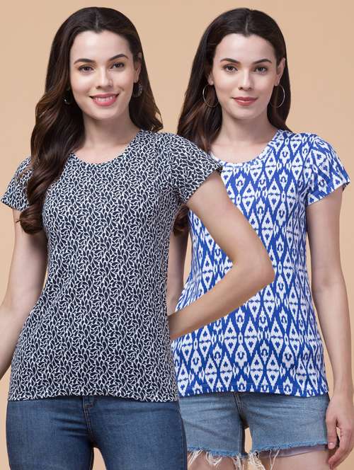 women pack of 2 printed t-shirt - 21367146 - Standard Image - 0
