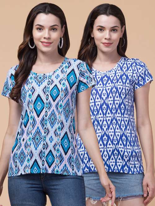 women pack of 2 round neck t-shirts - 21367150 - Standard Image - 0