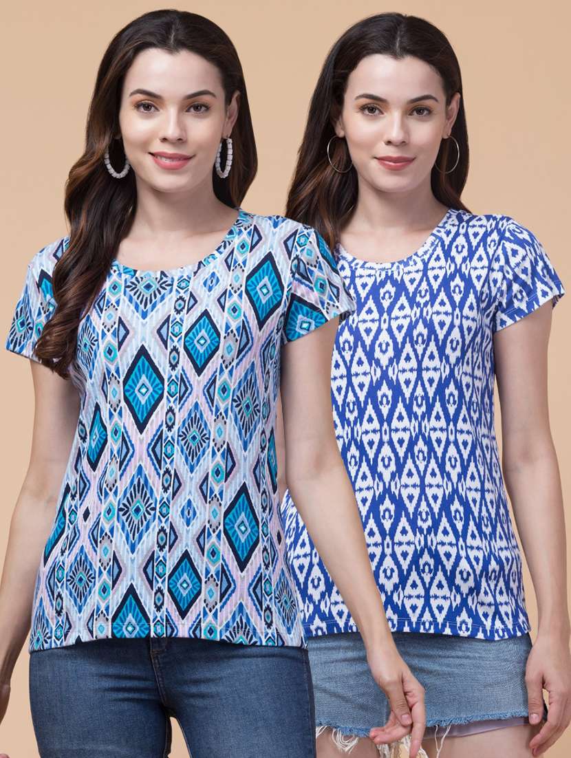 women pack of 2 round neck t-shirts - 21367150 - Zoom Image - 0