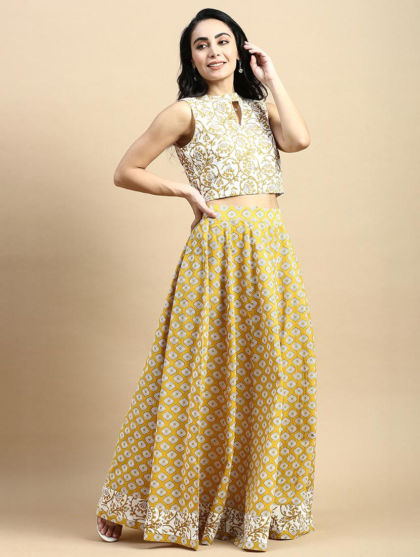 yellow printed stitched blouse - 21367163 - Standard Image - 3
