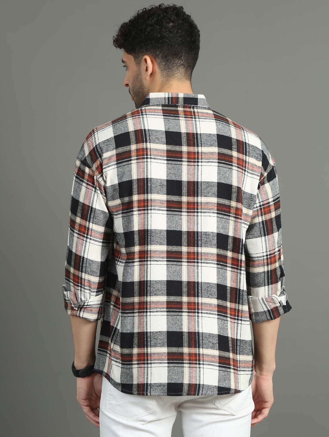 men checkered cotton casual shirt - 21367517 -  Standard Image - 3