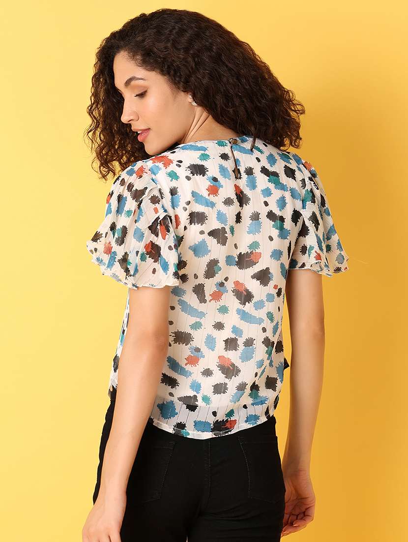 women printed round neck top - 21368266 -  Standard Image - 3