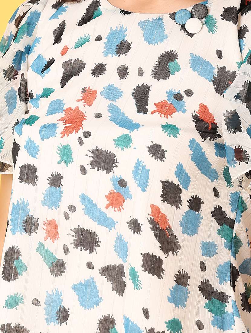women printed round neck top - 21368266 -  Standard Image - 5