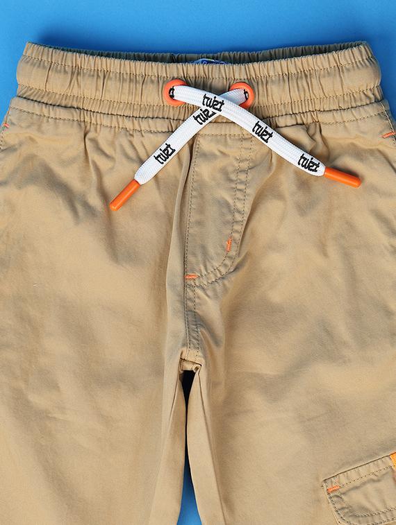 boys mid rise solid cargo - 21368308 - Standard Image - 3