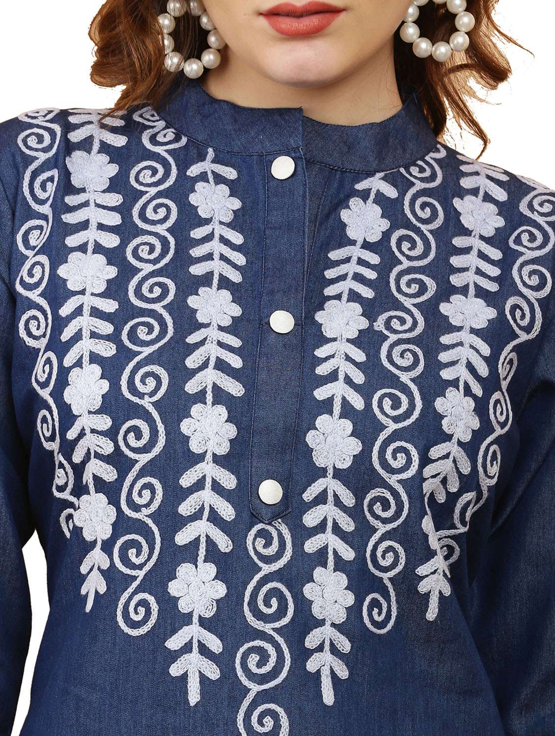 women three quarter sleeve straight kurta - 21368822 -  Standard Image - 3