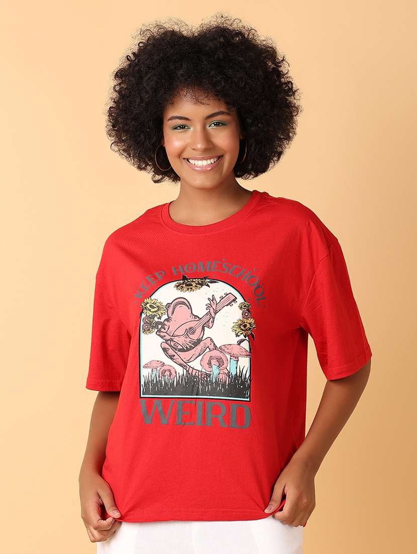 women printed oversized t-shirt