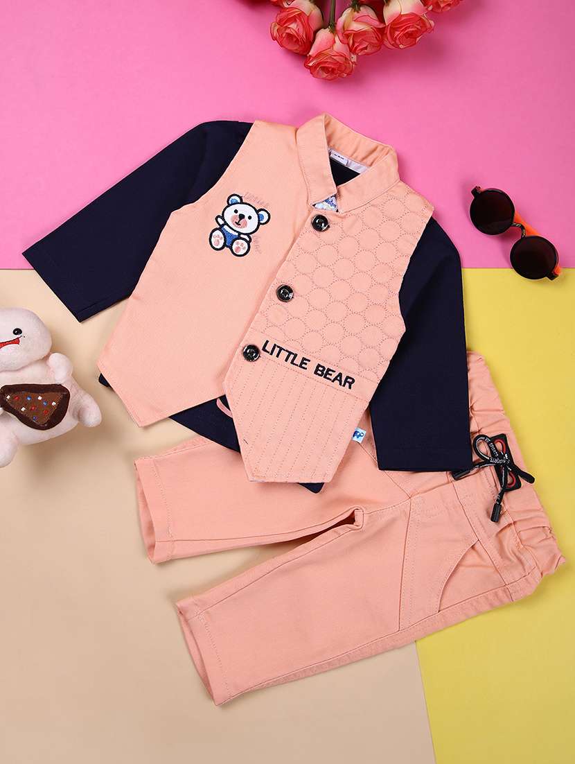 boys solid with work full length set