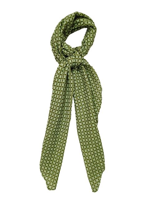 green printed cotton scarf - 21369245 - Standard Image - 0