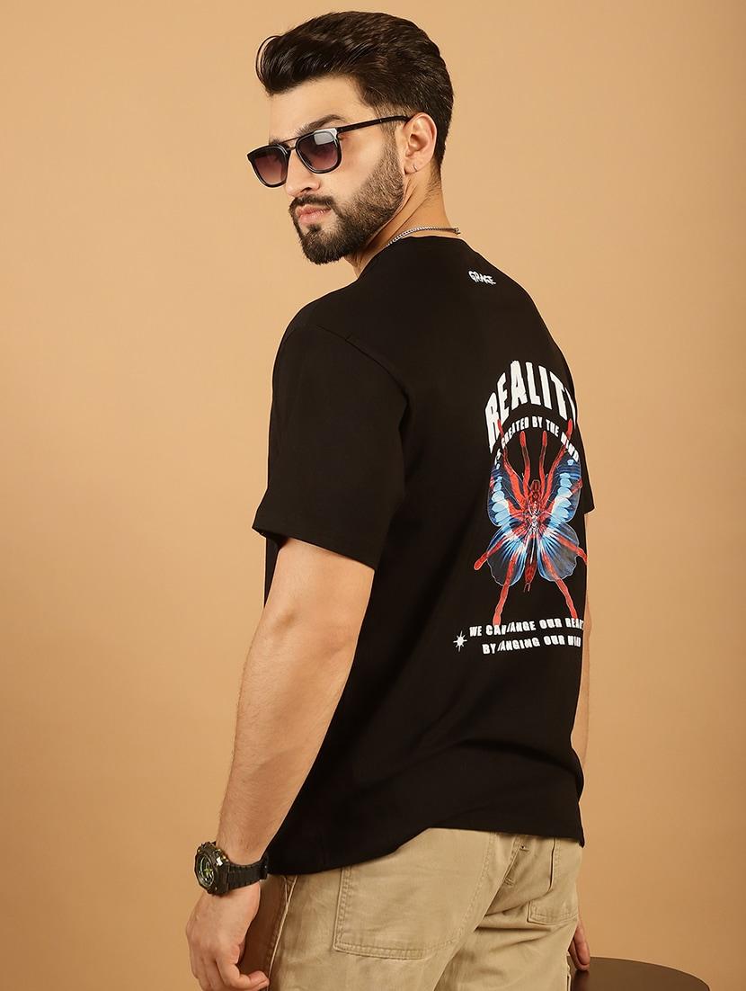 men round neck back print t-shirt - 21369587 - Standard Image - 3