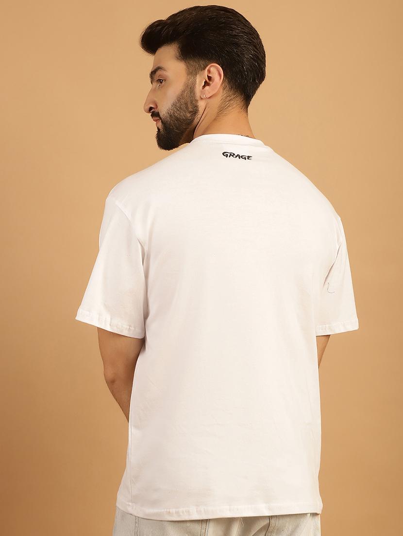 men round neck front print t-shirt - 21369590 - Standard Image - 3