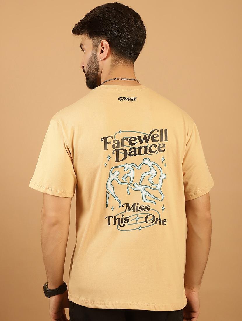 men round neck back print t-shirt - 21369601 - Zoom Image - 0