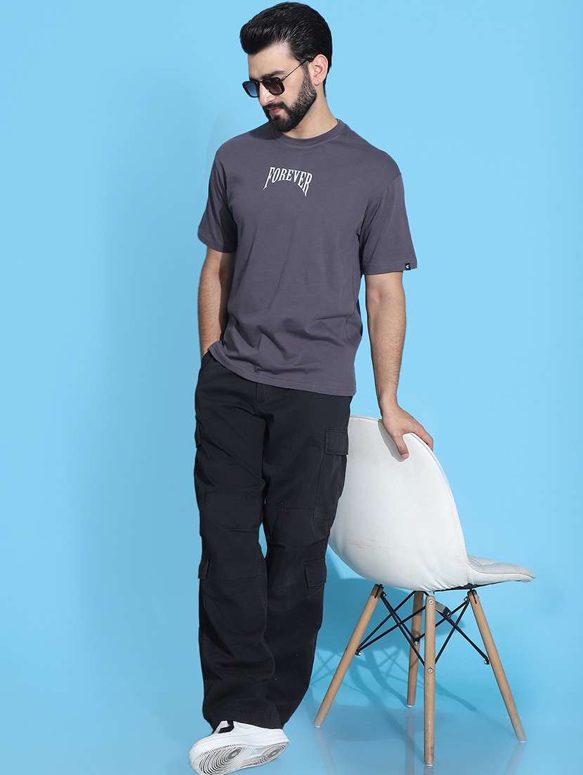 men round neck back print t-shirt - 21369607 - Standard Image - 3