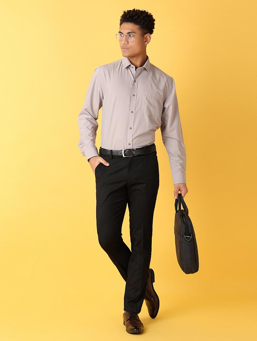 men long sleeves solid formal shirt - 21369665 - Standard Image - 3