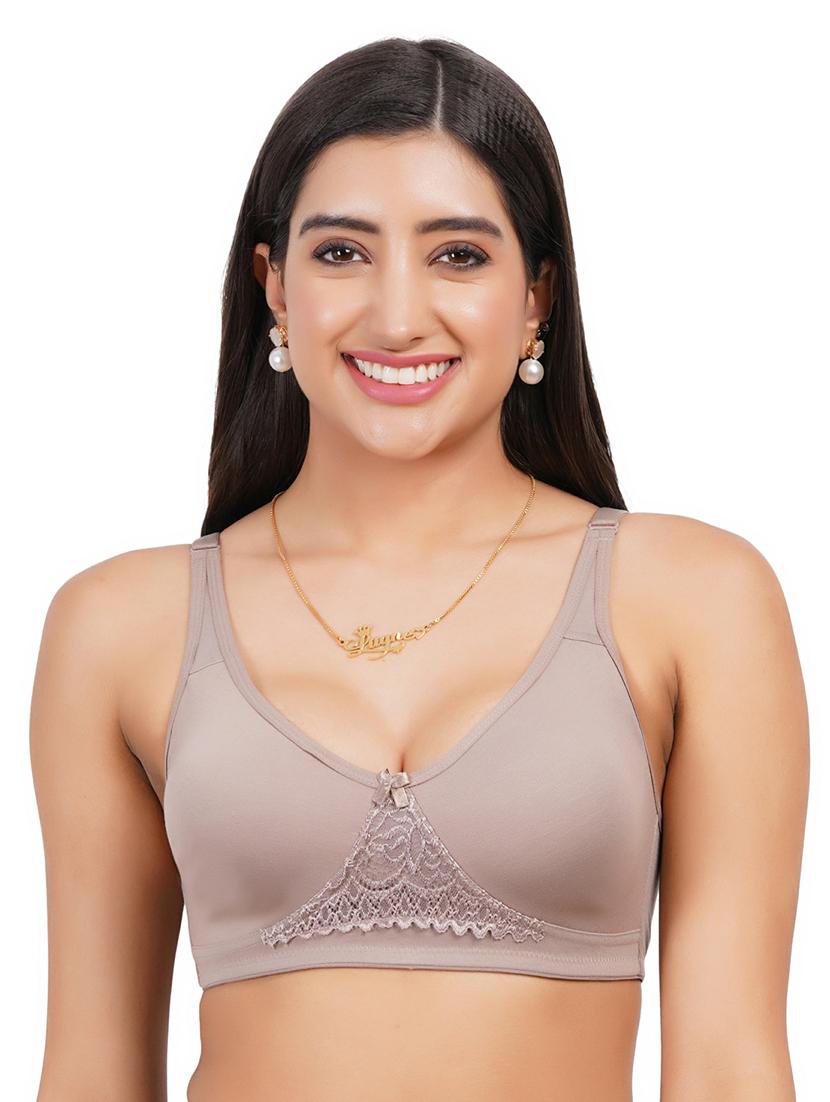 women solid regular bra