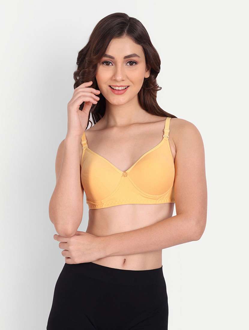 women solid regular bra