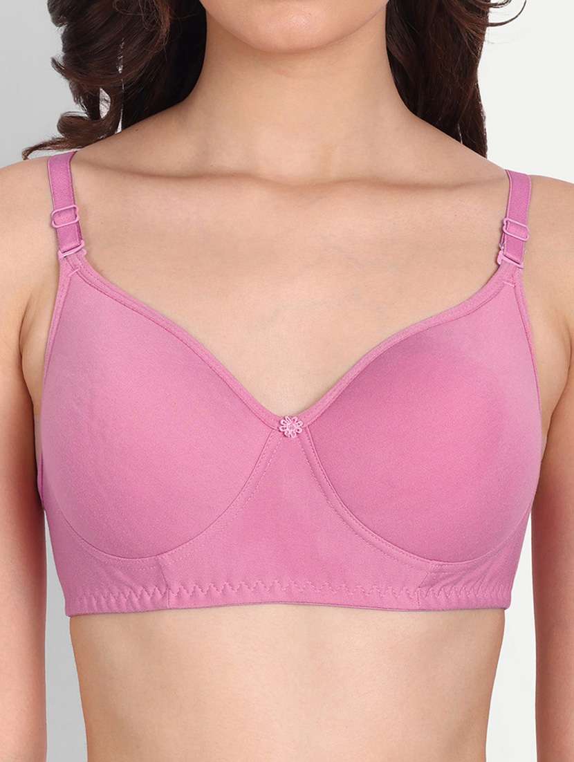 women solid regular bra - 21369894 -  Standard Image - 3