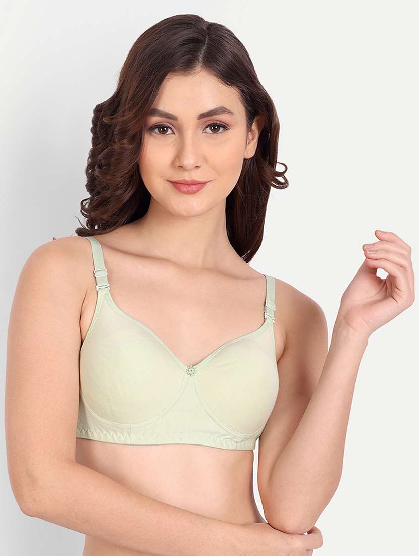 women solid regular bra