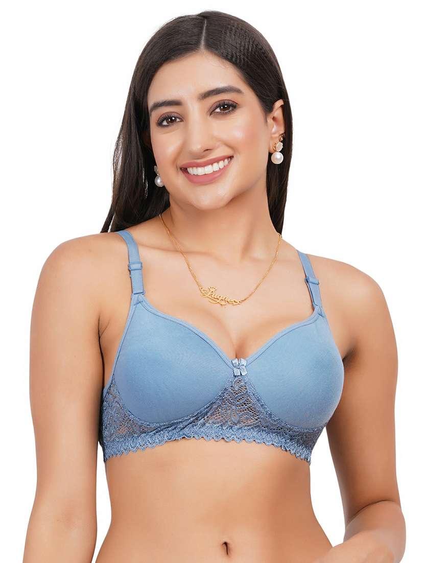 women solid regular bra