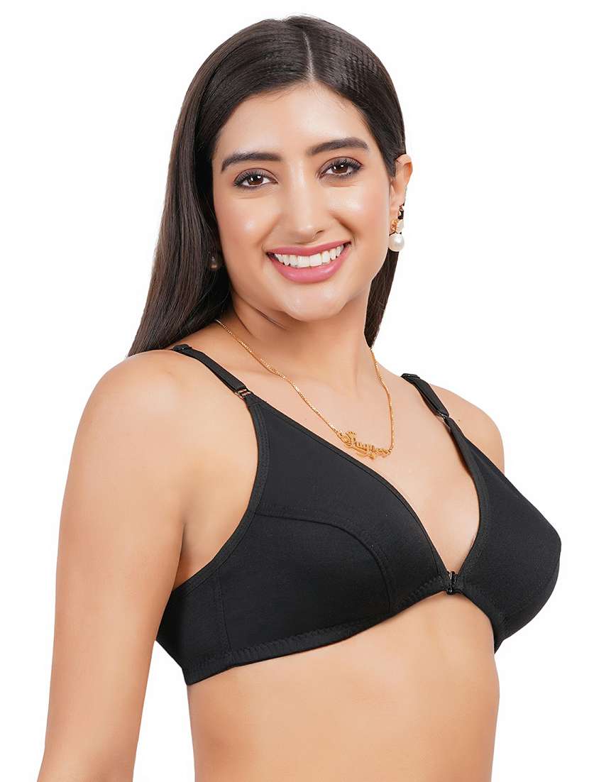 Women Solid Front Open Bra