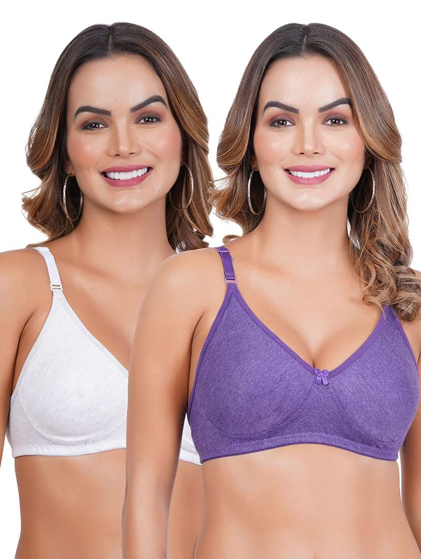 women solid pack of 2 solid regular bra - 21369914 - Zoom Image - 0