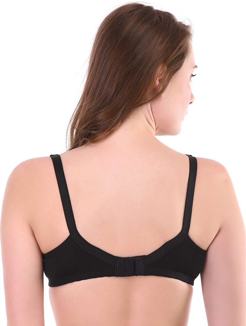 black cotton blend maternitynursing bra - 21369953 -  Standard Image - 3