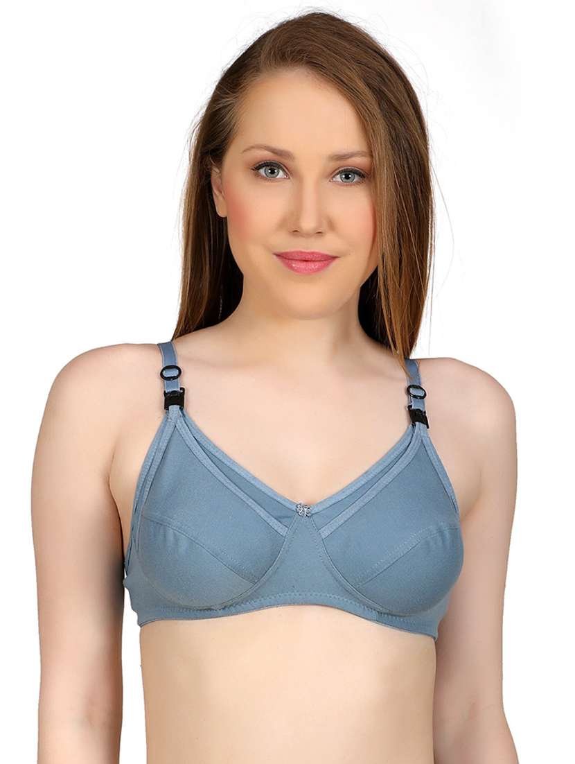 women solid maternity bra