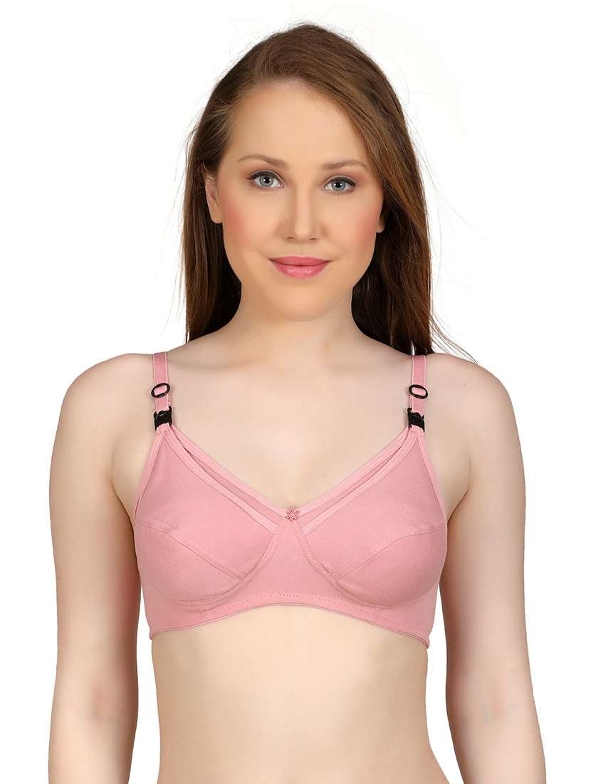 women solid maternity bra