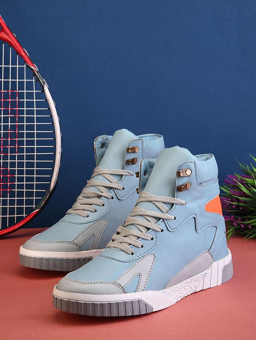 blue synthetic lace up shoes - 21370039 - Zoom Image - 0