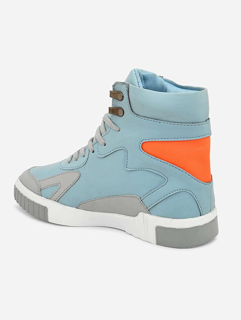 blue synthetic lace up shoes - 21370039 - Standard Image - 3