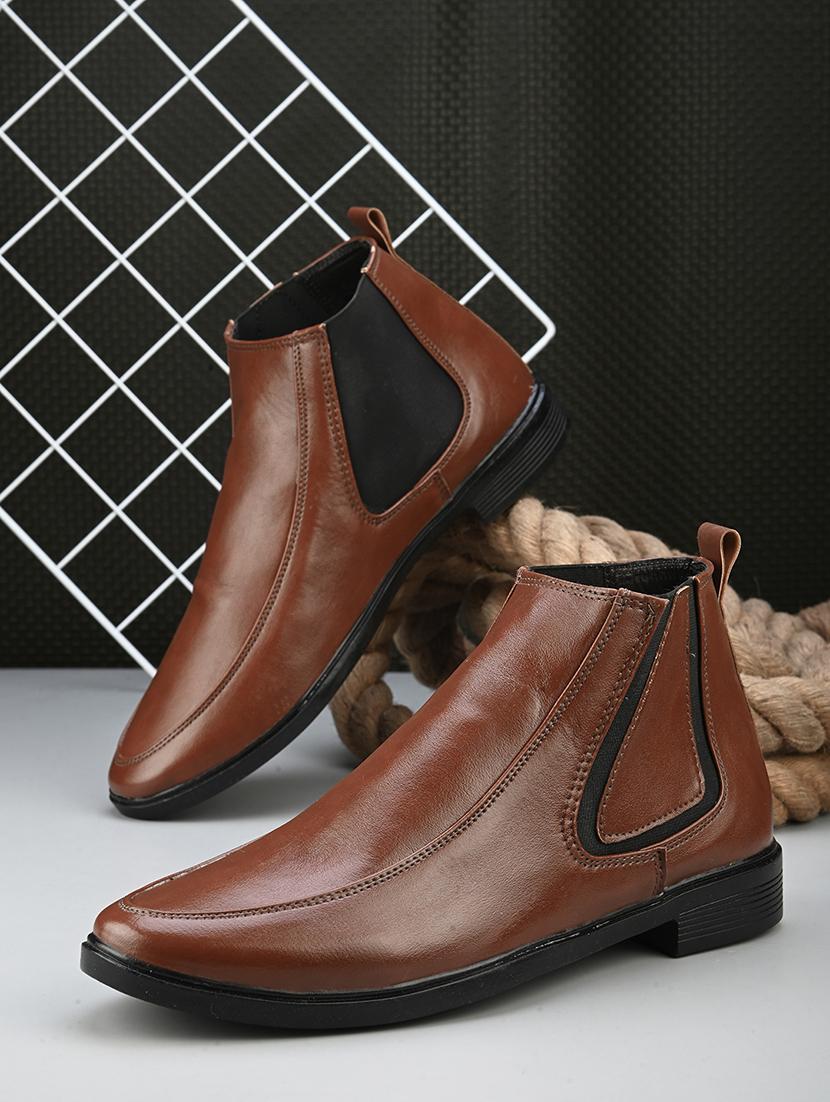 tan synthetic lace up shoes - 21370041 -  Zoom Image - 0