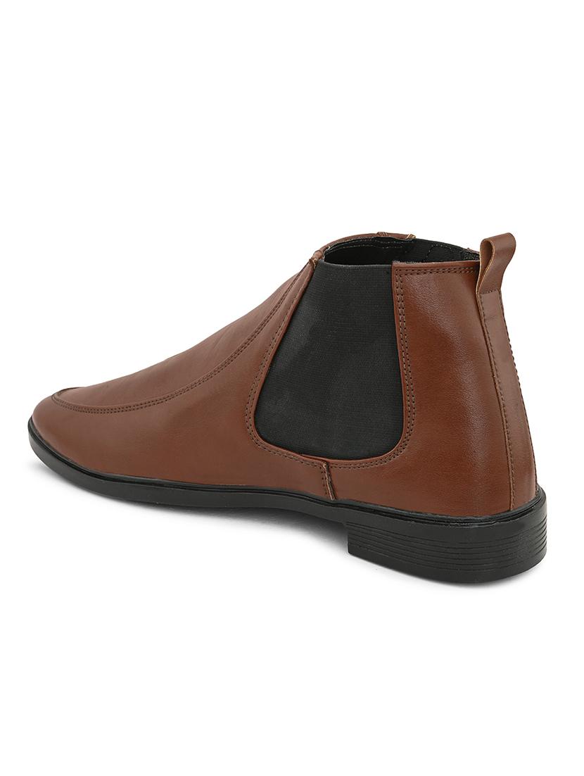 tan synthetic lace up shoes - 21370041 - Standard Image - 3