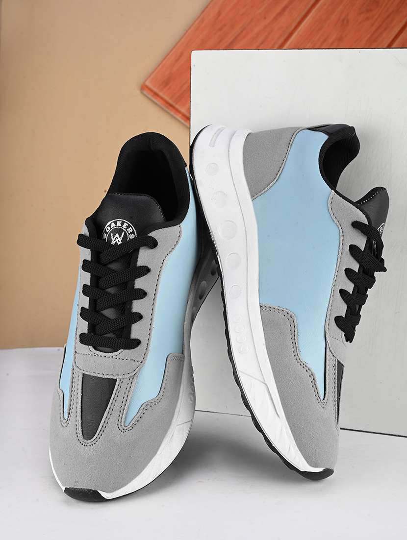 blue synthetic lace up shoes - 21370043 - Zoom Image - 0