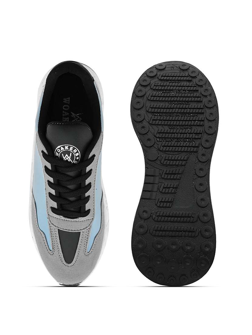 blue synthetic lace up shoes - 21370043 - Standard Image - 3