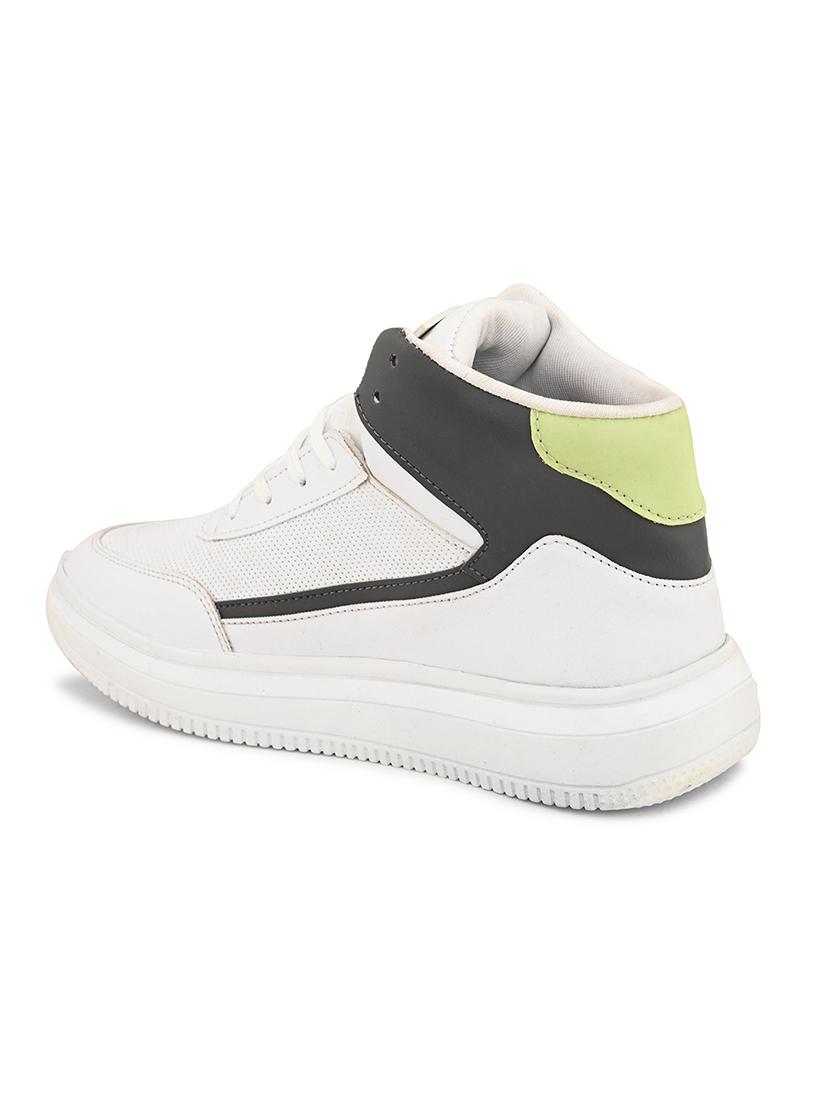 white synthetic lace up shoes - 21370059 - Standard Image - 3