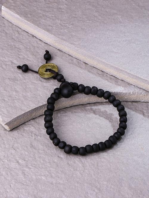 black beaded bracelet rakhi - 21370168 - Standard Image - 0