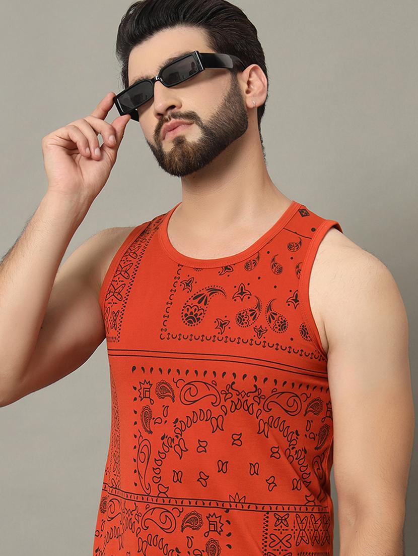 men sleeveless front print t-shirt - 21370661 - Standard Image - 3