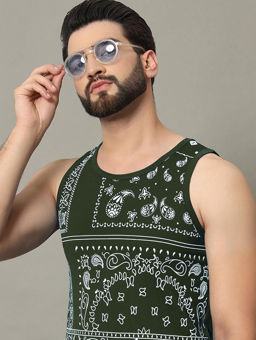 men sleeveless front print t-shirt - 21370663 - Standard Image - 3