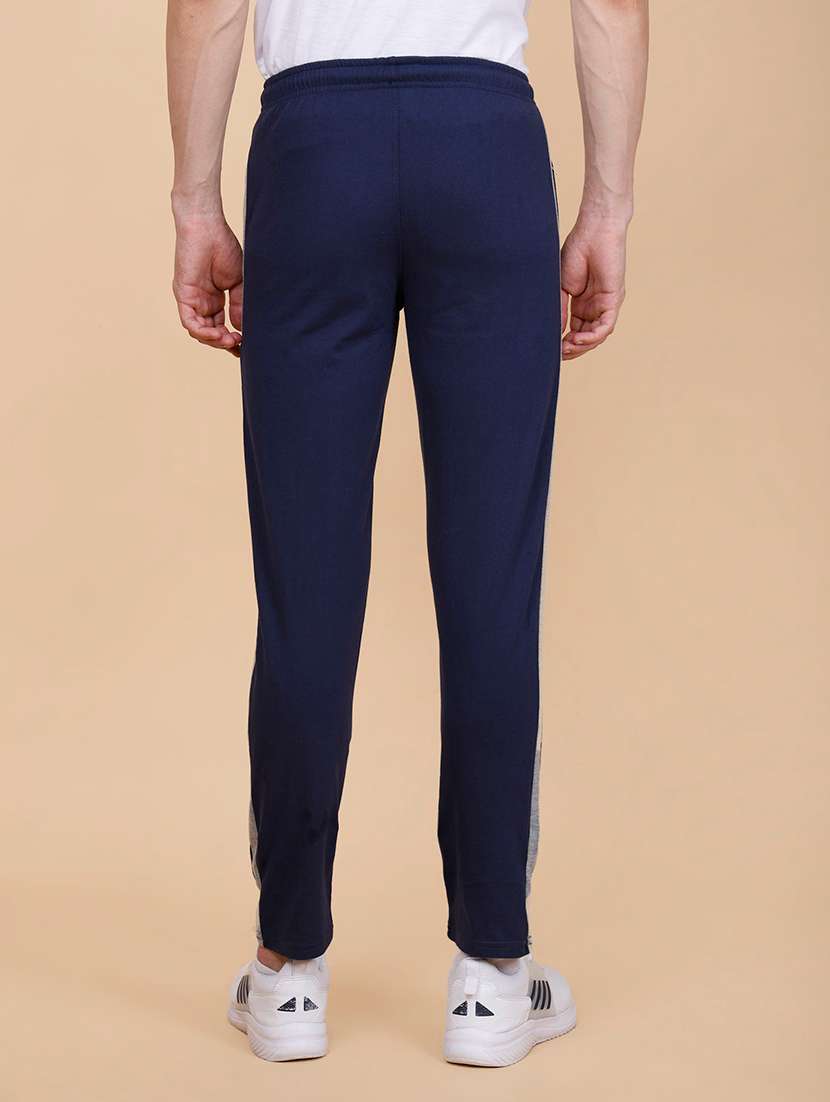 men mid rise side striped ankle length track pant - 21370670 -  Standard Image - 3