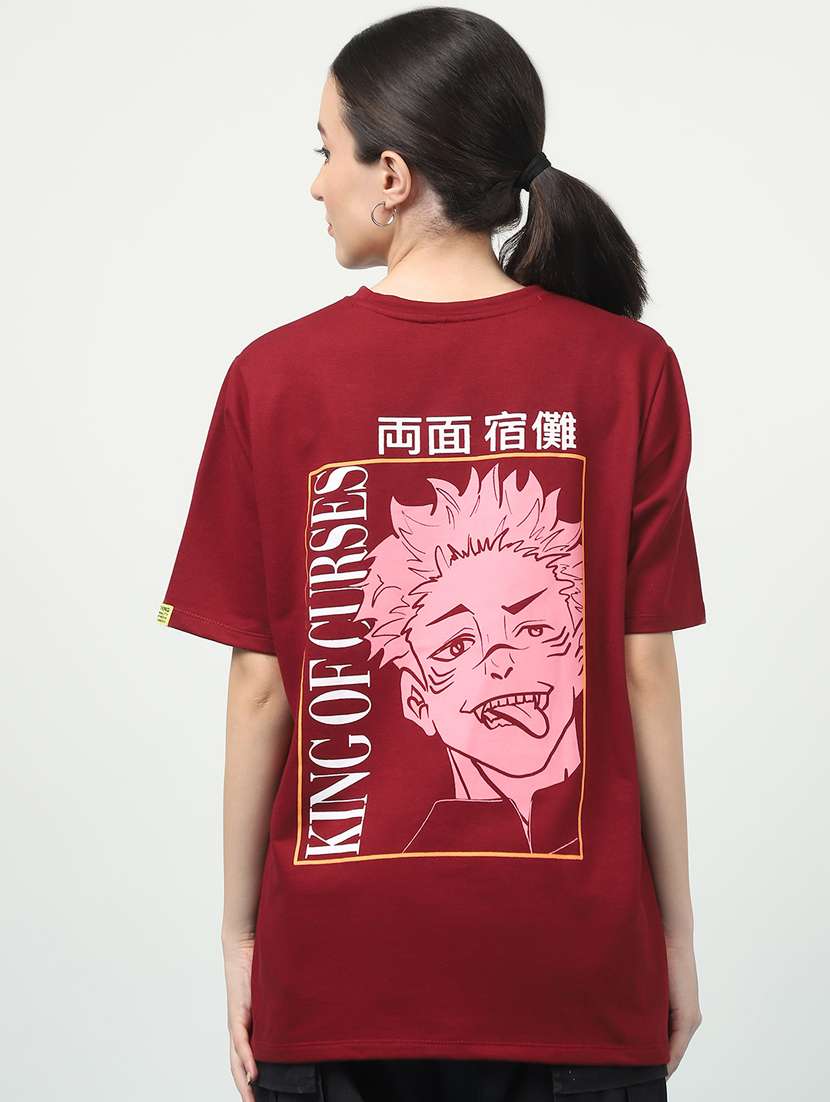 women back print round neck oversized t-shirt - 21370916 -  Standard Image - 3