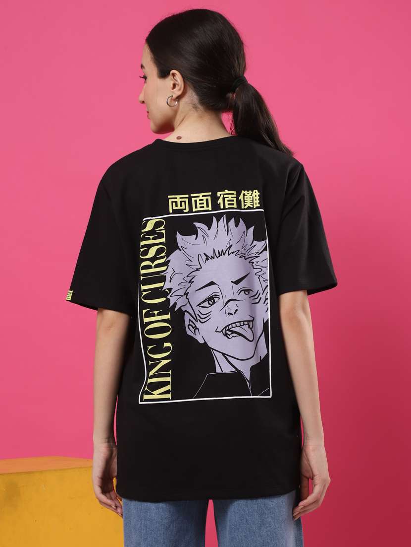 women back print round neck oversized t-shirt - 21370917 -  Standard Image - 3