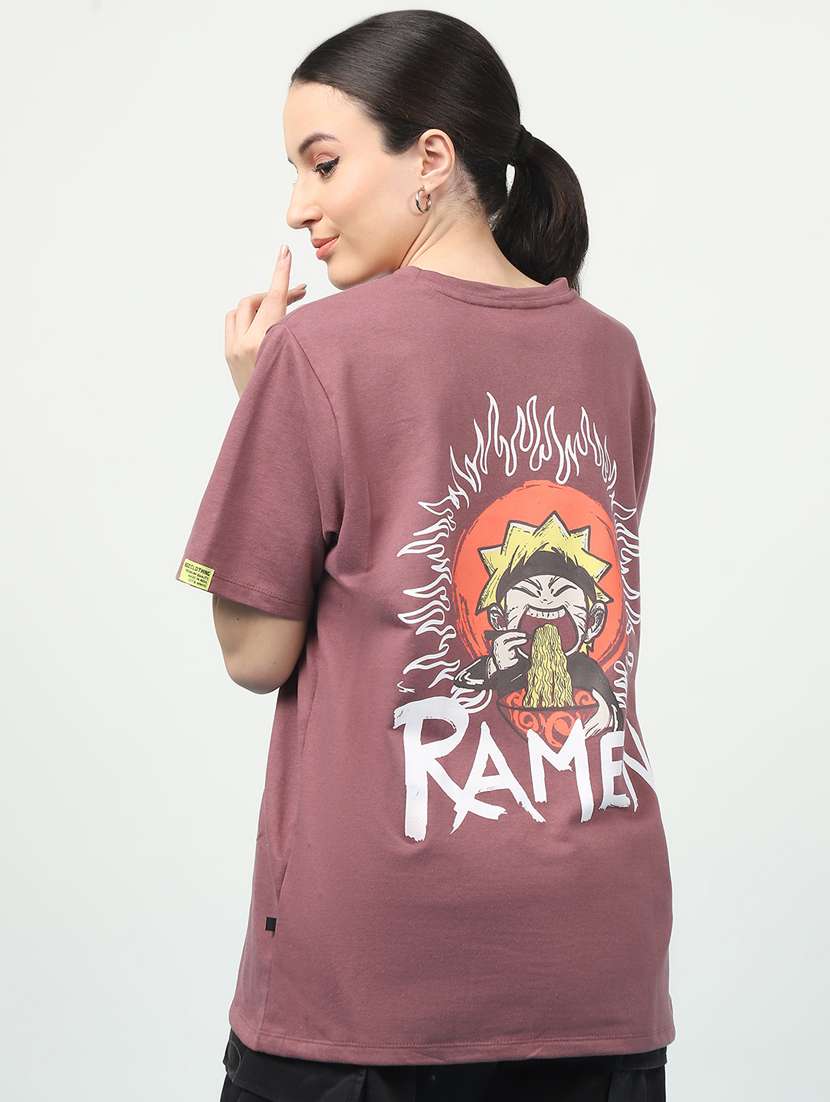 women back print round neck oversized t-shirt - 21370920 -  Standard Image - 3