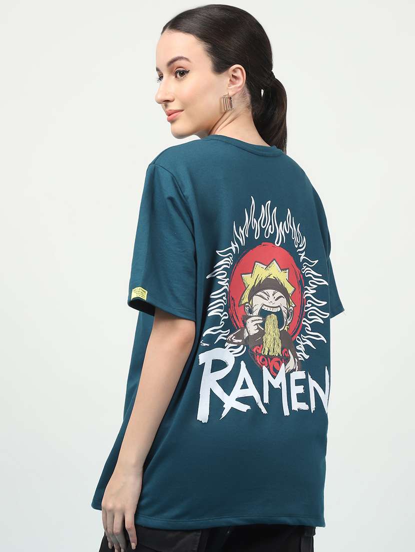 women back print round neck oversized t-shirt - 21370921 -  Standard Image - 3