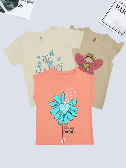 kids combo pack of 3 printed tees - 21371373 -  Standard Image - 0