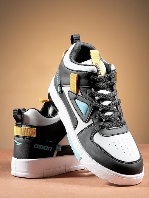 grey synthetic lace up sneakers - 21371395 - Standard Image - 0