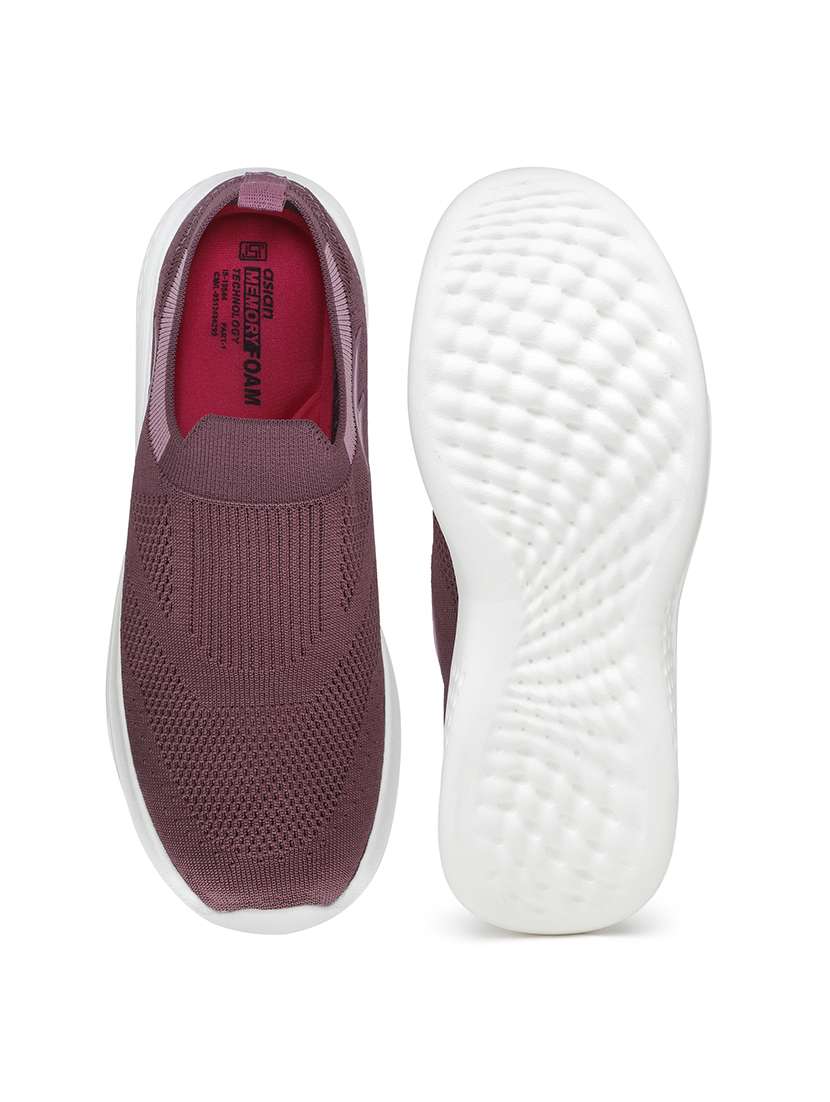 men purple solid sports shoe - 21371400 -  Standard Image - 5