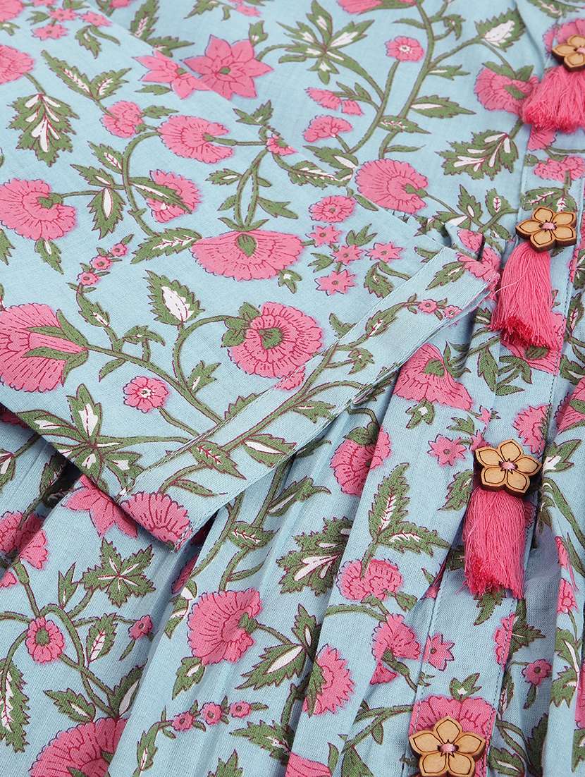 women three quarter sleeve floral printed regular tunic - 21371666 -  Standard Image - 5