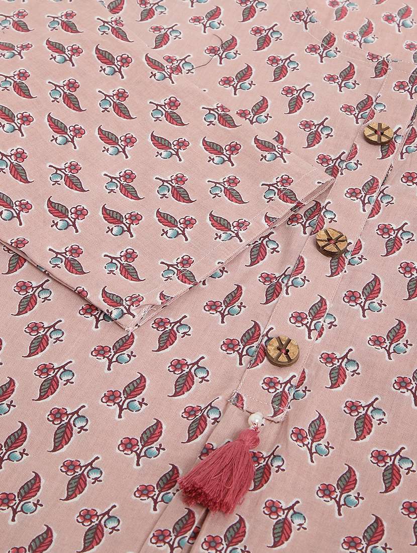 women three quarter sleeve floral printed regular tunic - 21371673 -  Standard Image - 5