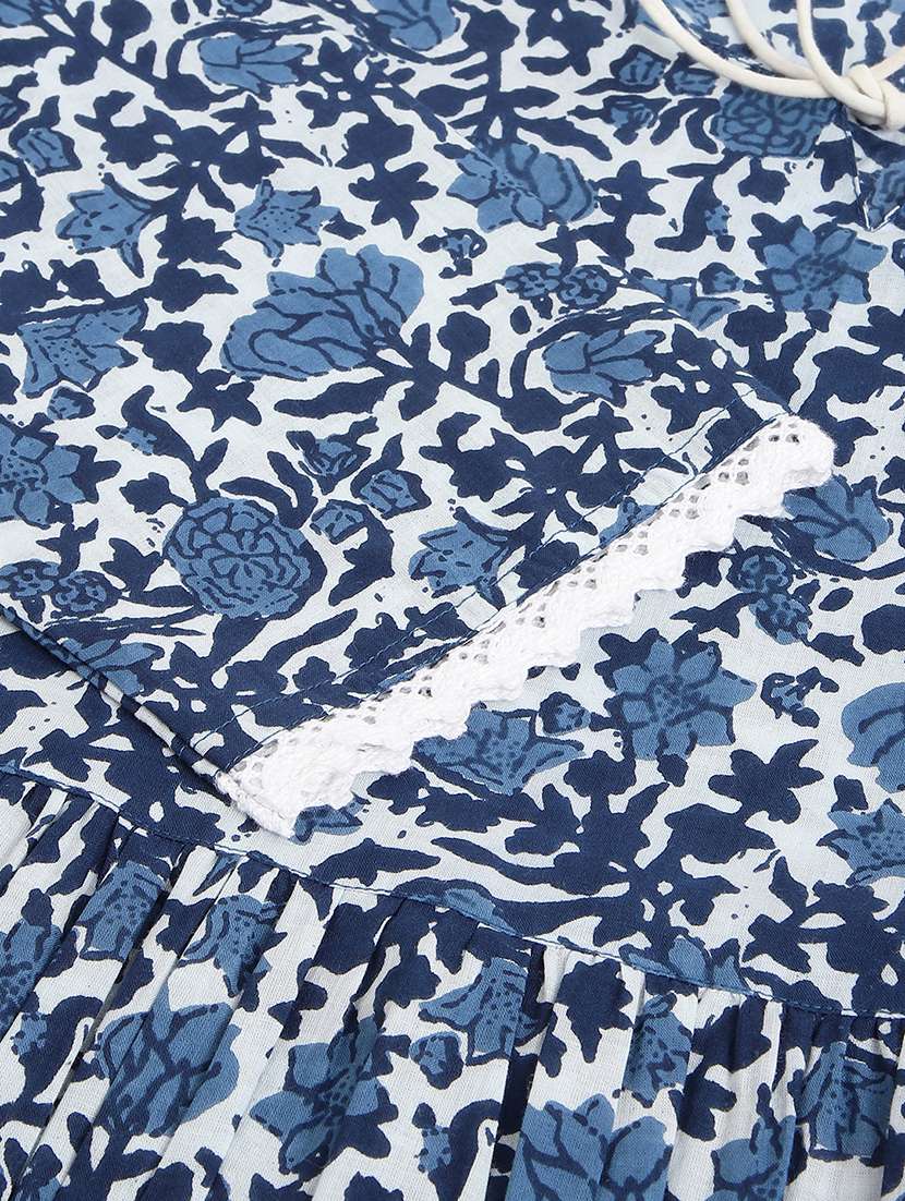 women three quarter sleeve floral printed regular tunic - 21371674 -  Standard Image - 5