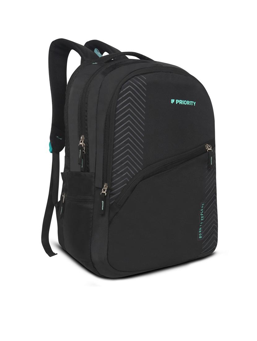 men black solid backpacks - 21371680 - Standard Image - 3